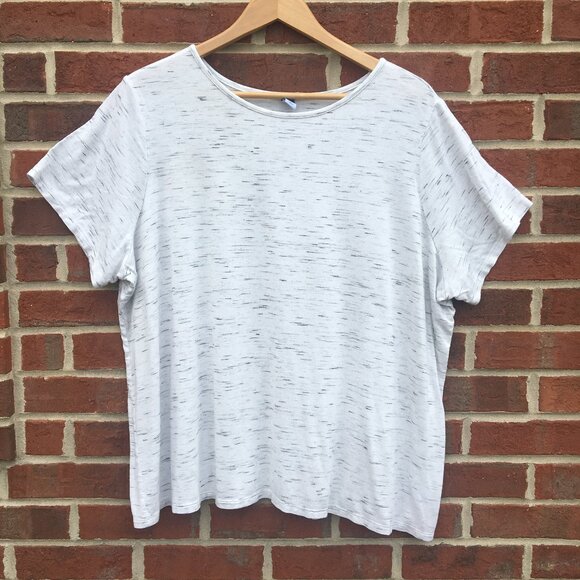 Old Navy Luxe Tee Womens 2X Light Heather Gray Short Sleeve Super Soft - Picture 1 of 8